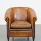 Sheep leather club chair with patina