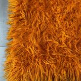 Orange wool rug from the 70s