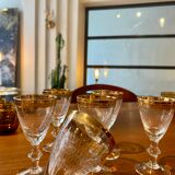 Set of 6 engraved digestive/liqueur/port/drop glasses