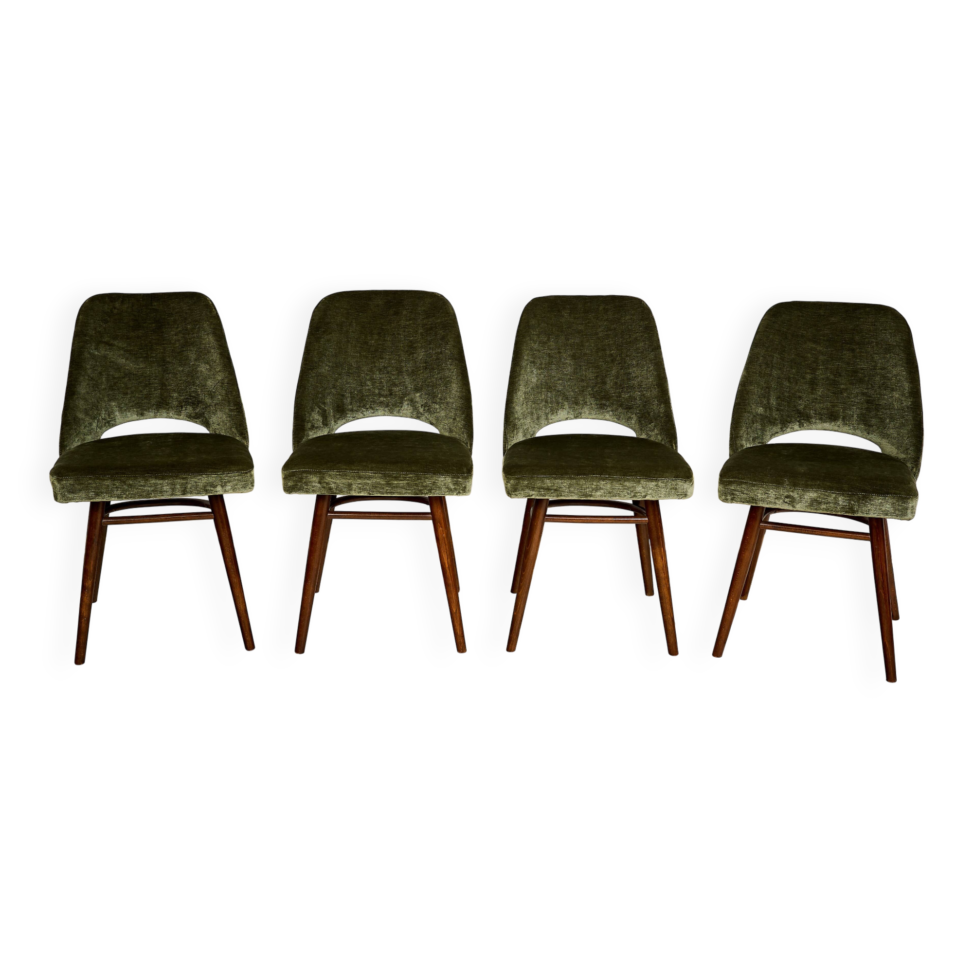 Set of four chairs designed by Radomir Hoffman, TON Czechoslovakia, 1960s.