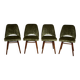 Set of four chairs designed by Radomir Hoffman, TON Czechoslovakia, 1960s.