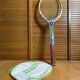 Vintage dunlop saphir wooden tennis racket + sports cover #e2