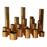 Modular brass candle holders – Design Colseth, Norway, 1960s–70s