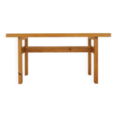 Solid pine dining table, Denmark, 1980s
