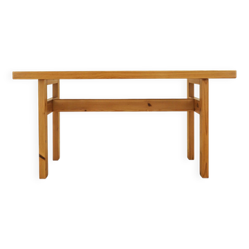 Table à manger en pin massif, Danemark, années 1980