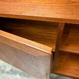 Scandinavian glass sideboard in teak