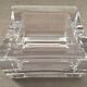 Large ashtray in solid crystal modernist design monogram "sa" art