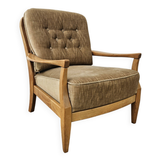 Fauteuil de salon en hêtre des années 70