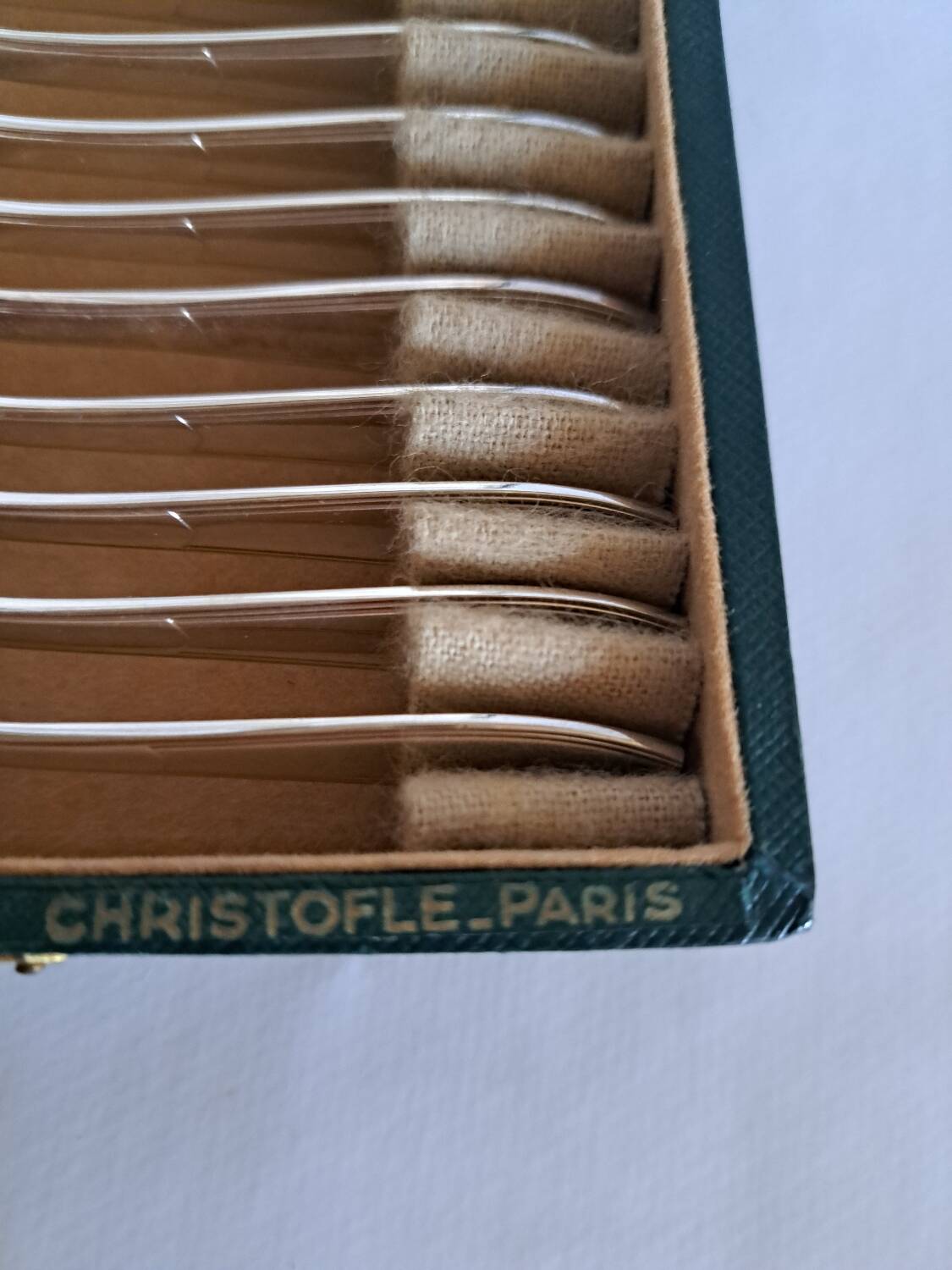 12 small mocha spoons. Christofle Paris.
