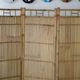 Screen 3 panels bamboo, rattan and wicker 1970 vintage