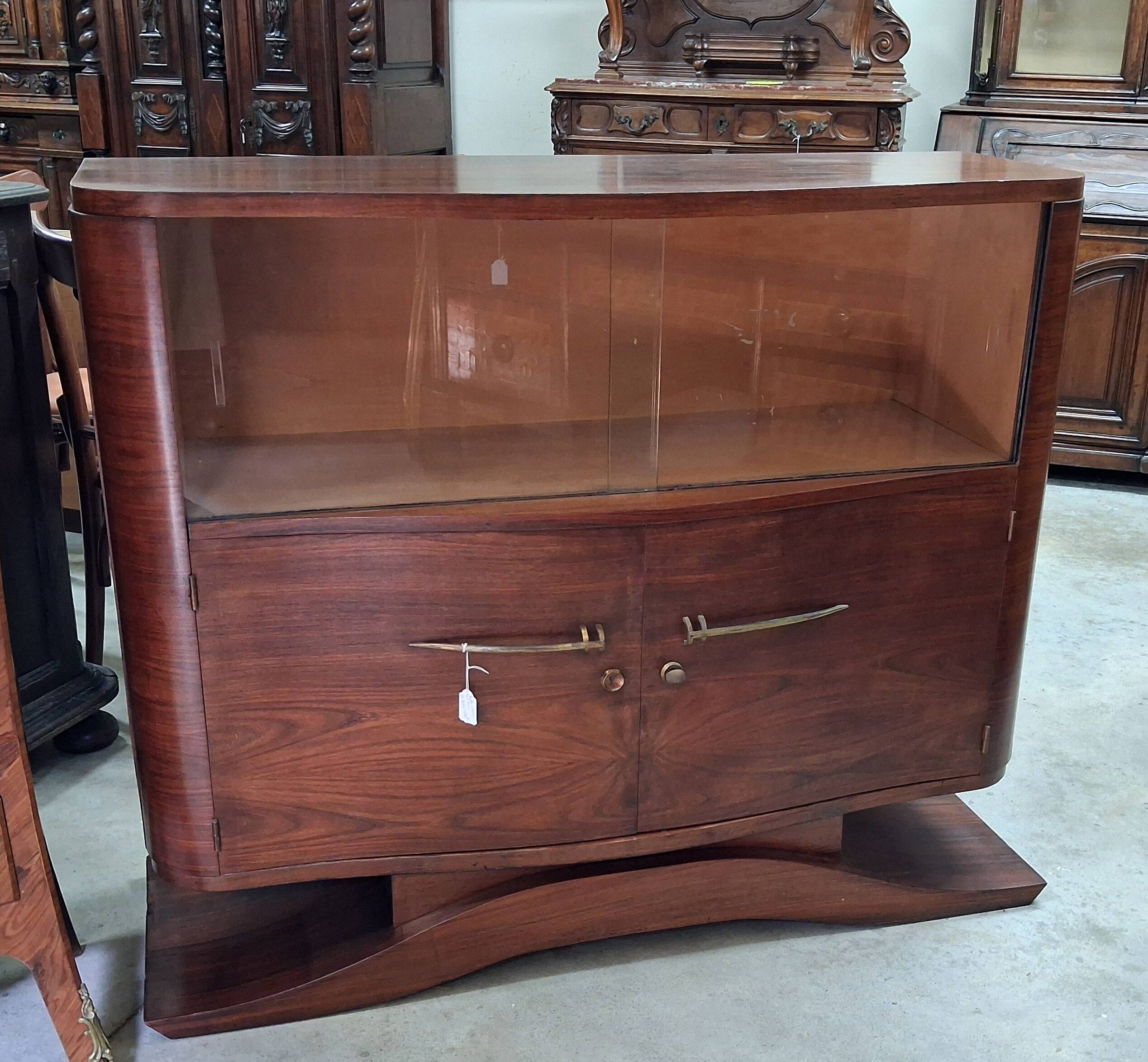 Art Deco display cabinet in rosewood