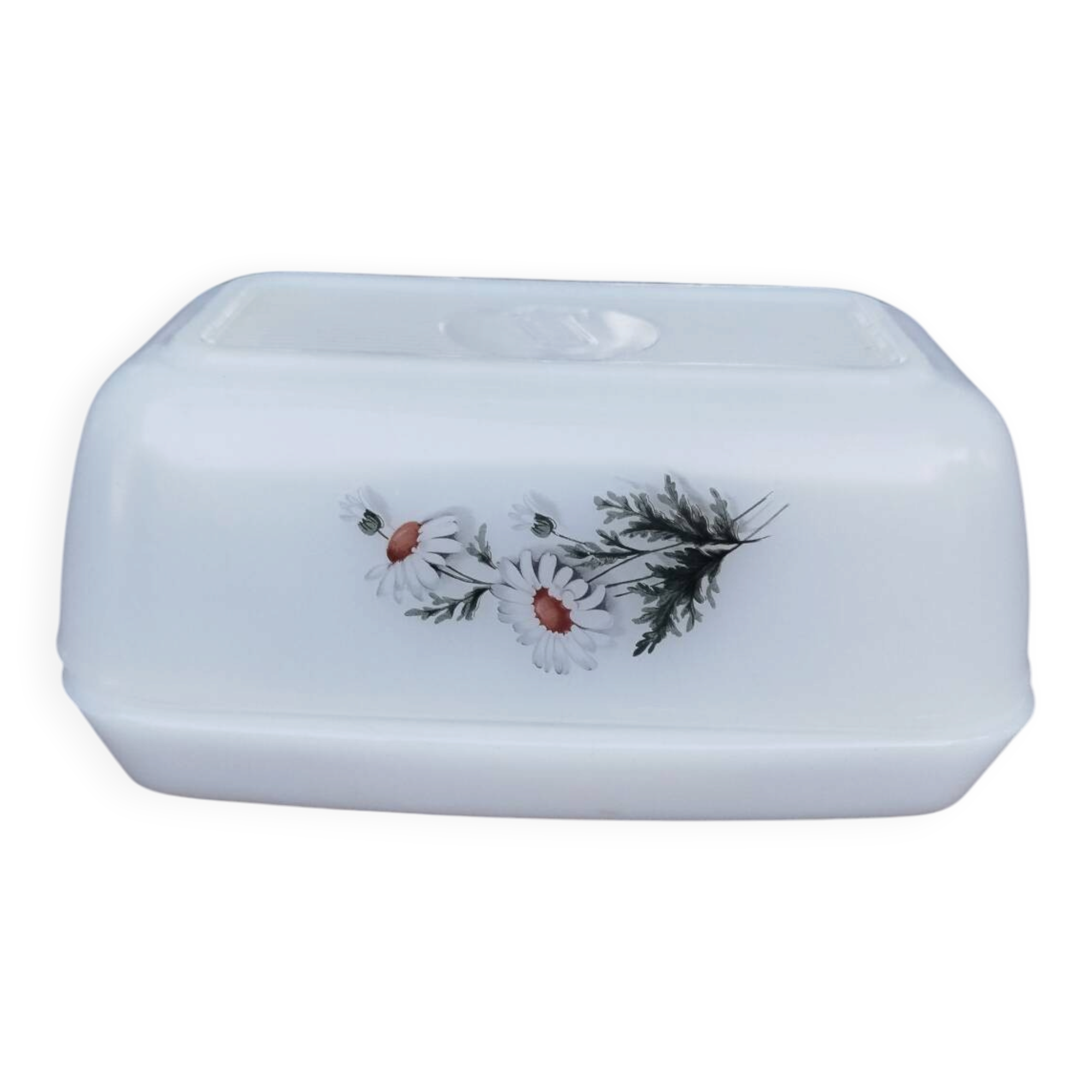Vintage Arcopal butter dish