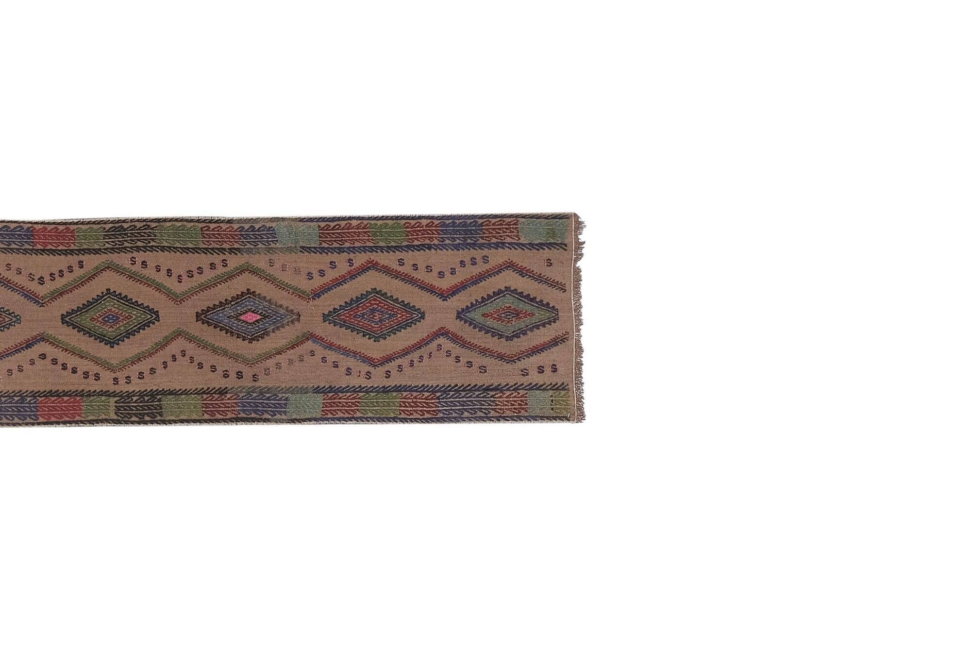 Vintage Turkish hallway rug 46x401 cm