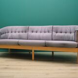 Canapé en velours lilas, design danois, années 1970, production : Danemark