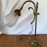 Art deco brass swan neck lamp