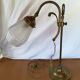 Art deco brass swan neck lamp