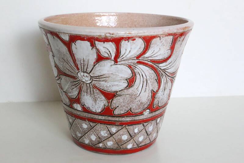 Italian ceramic flowerpot by Fratelli Fanciullacci, circa 1950/60 / size 3