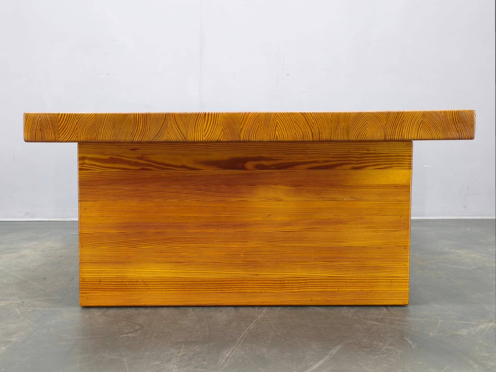 1960s Scandinavian Solid Pine Coffee Table Minimalist Design