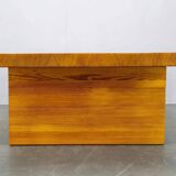 1960s Scandinavian Solid Pine Coffee Table Minimalist Design
