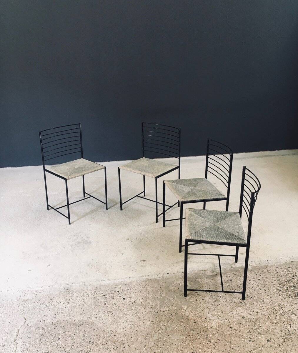 Postmodern Alice Dining Chairs from Cidue, Italy, 1980s, Set of 4