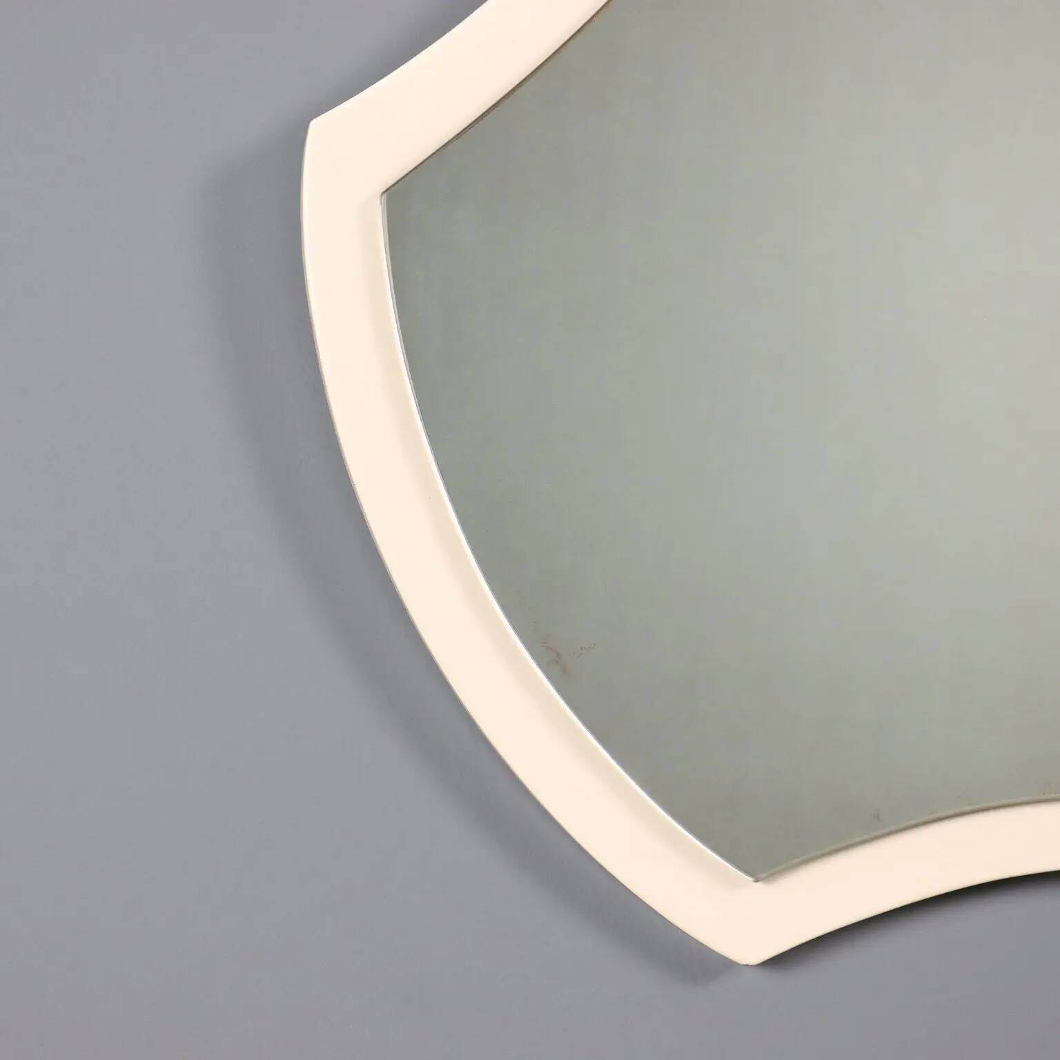 Vintage lacquered wood and mirror glass mirror, design, Italy, 1970s