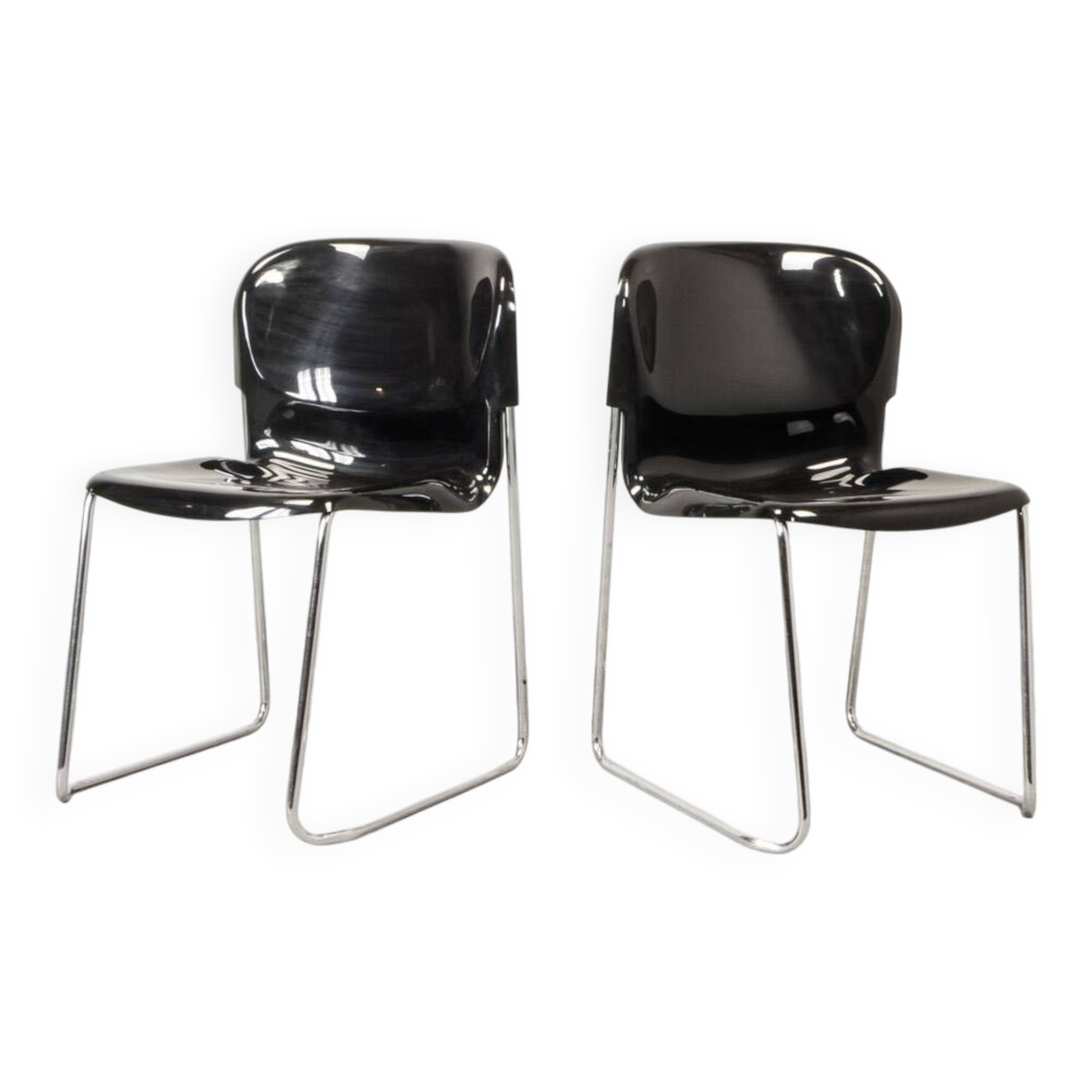 Drabert SM400 Stackable Dining Chairs by Gerd Lange, Set of 2. Germany, 80s