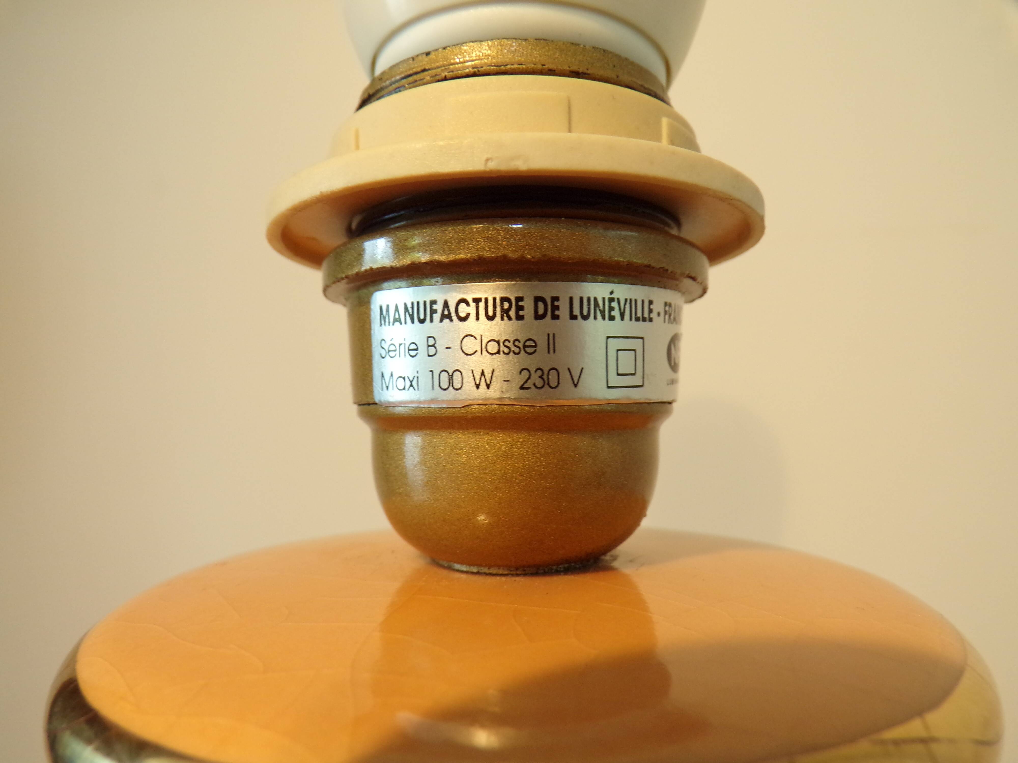 Lunéville Manufacture ceramic lamp