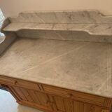 Sandblasted pitch pine bathroom cabinet