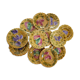 lot of 12 fruit barbotine dessert plates Sarreguemines