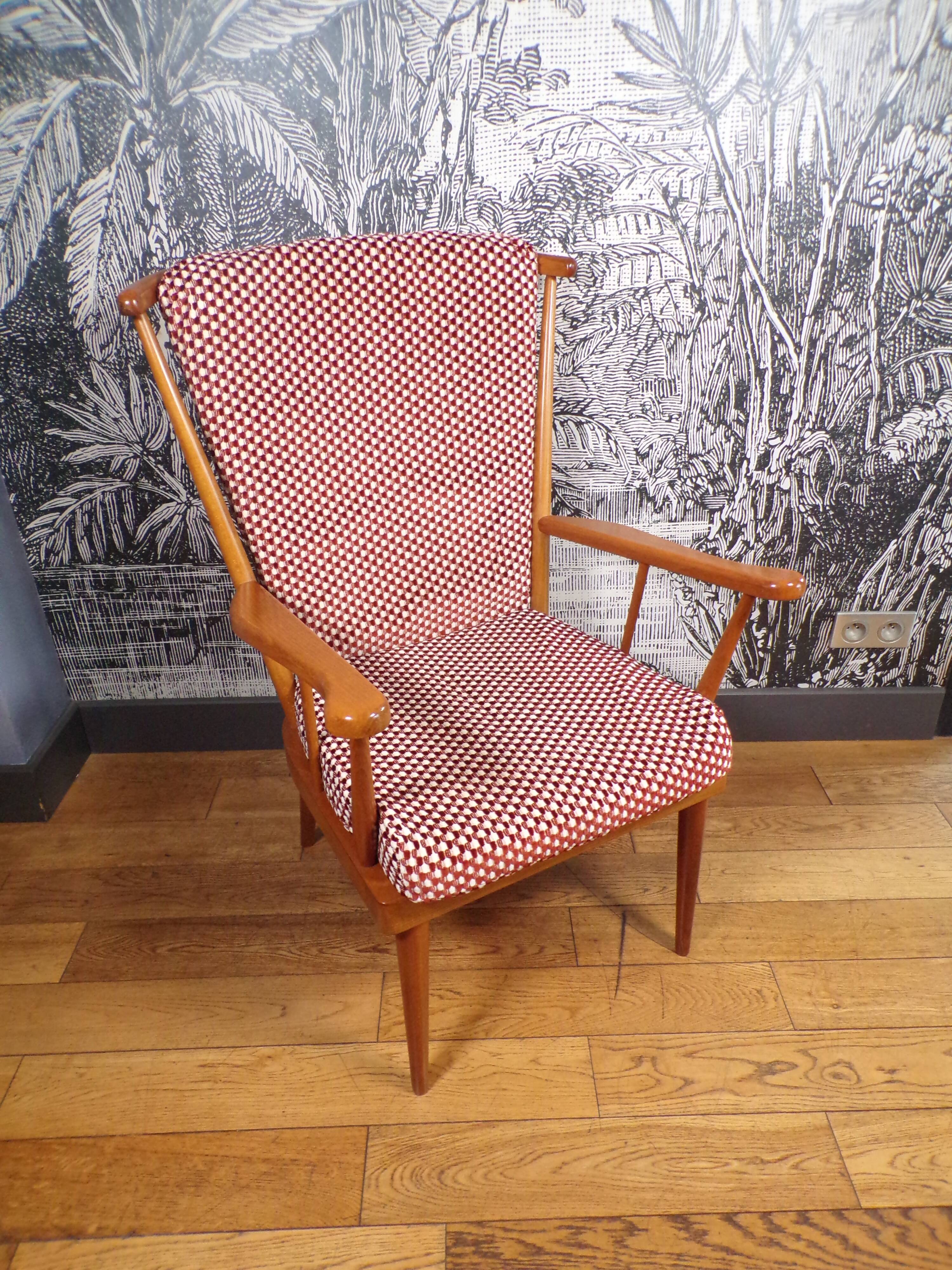 Vintage Baumann fan armchair