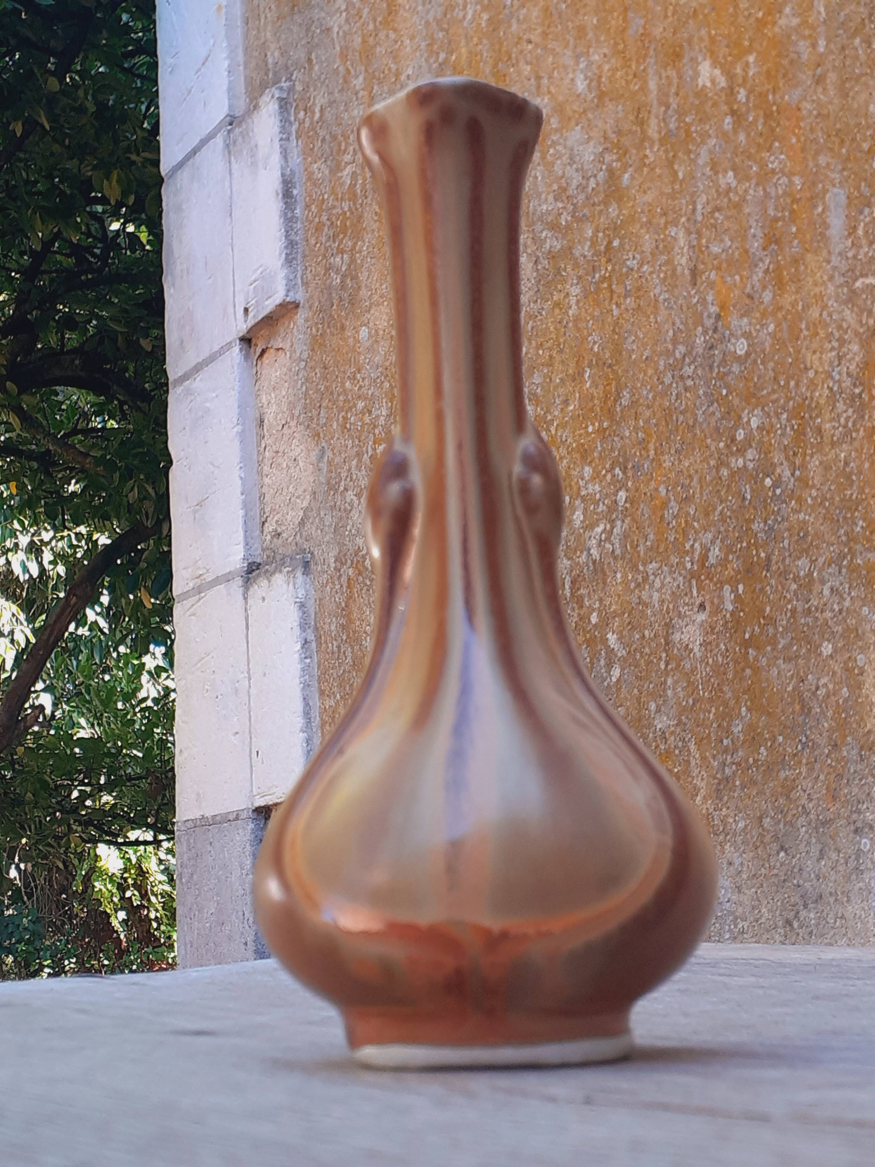 Art Nouveau stoneware single flower vase