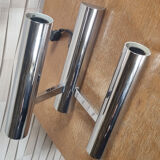 Double chrome wall lamp, Gaetano Sciolari, vintage, 70s