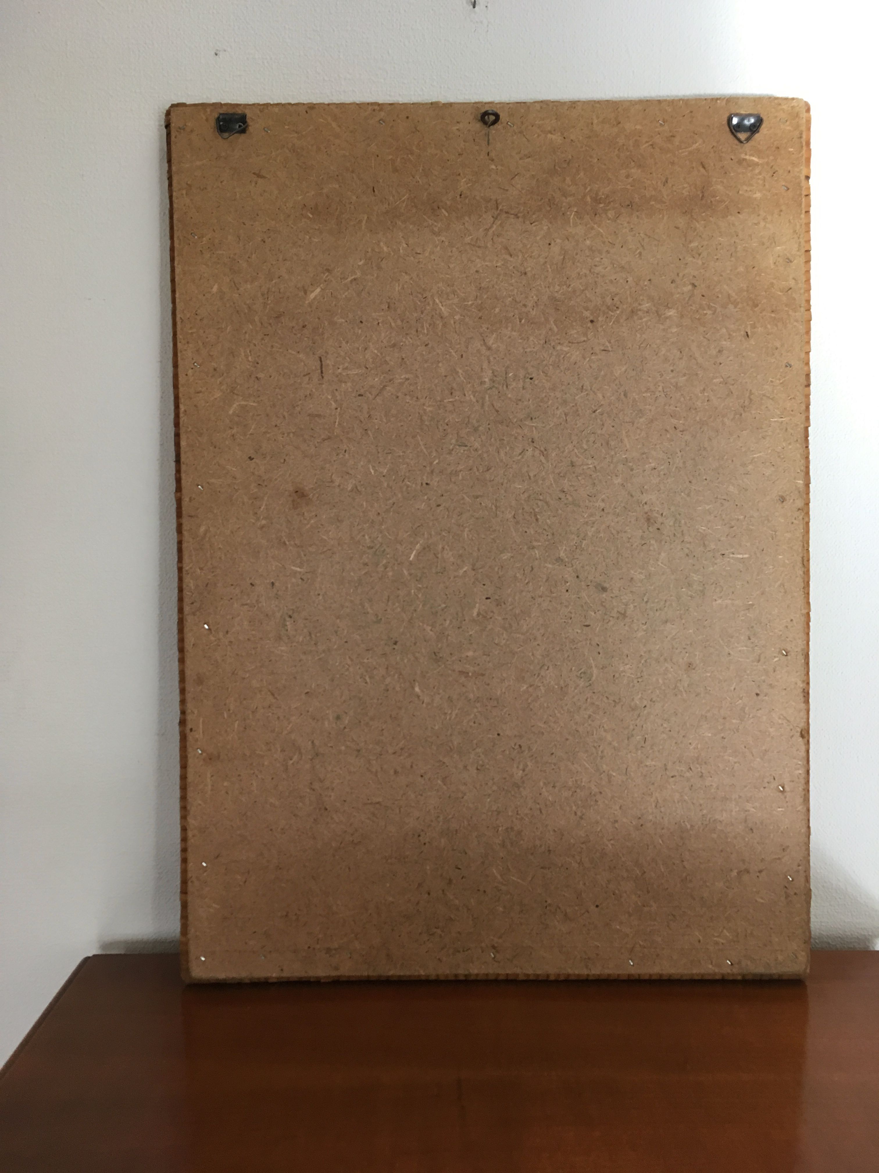 Mirror braided rattan frame 1970 39x54cm