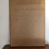 Miroir cadre rotin tressé 1970 39x54cm