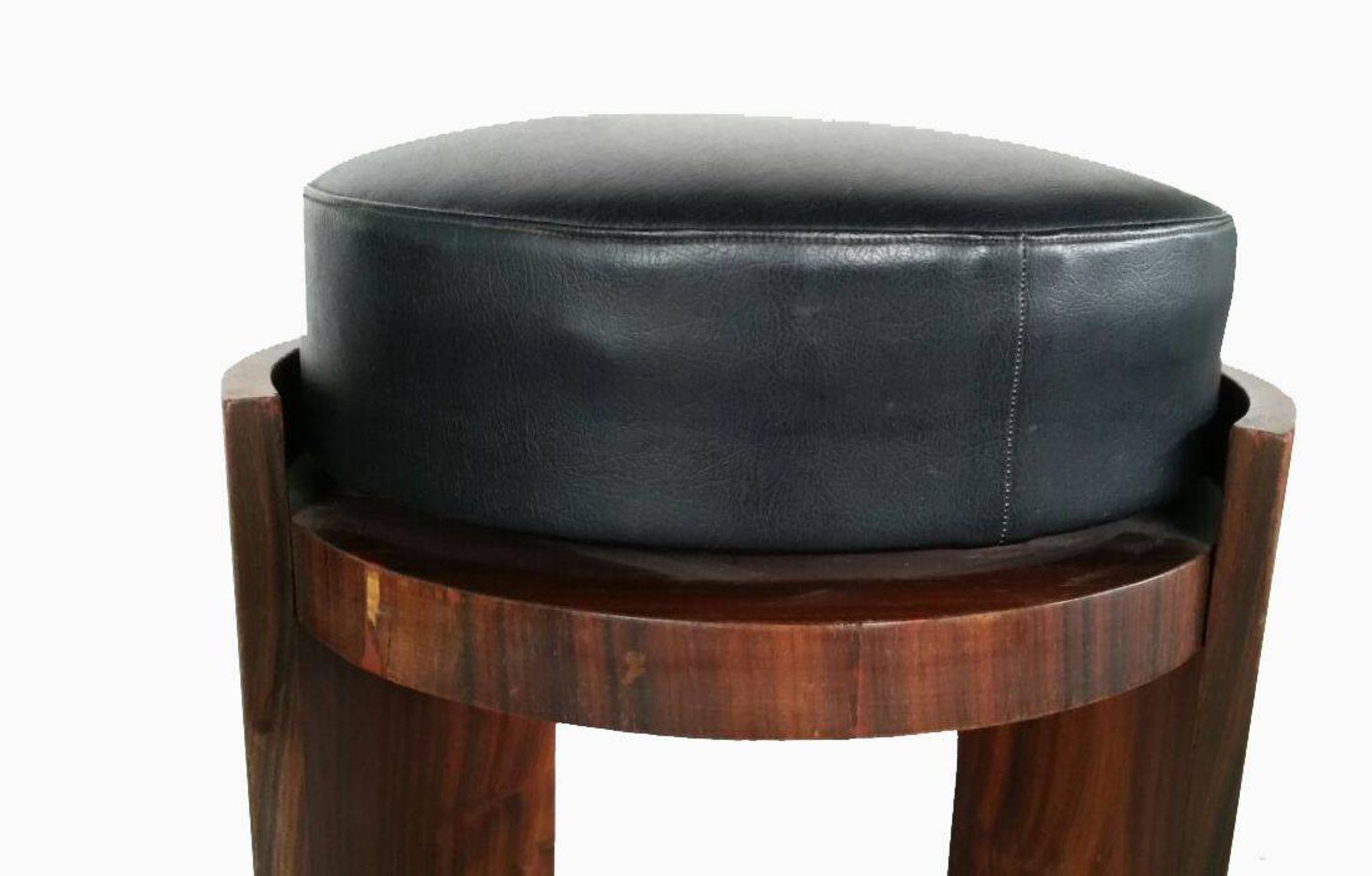 Vintage Wooden Stools, Italy, 1950s, Set of 2