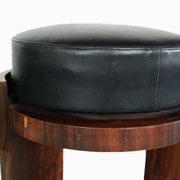 Vintage Wooden Stools, Italy, 1950s, Set of 2