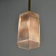 Pendant Lamp, Pressed Glass and Brass, 1960s, Sweden