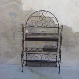 Étagère en fer forgé ancienne pliante