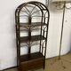 Vintage rattan and bamboo bookcase