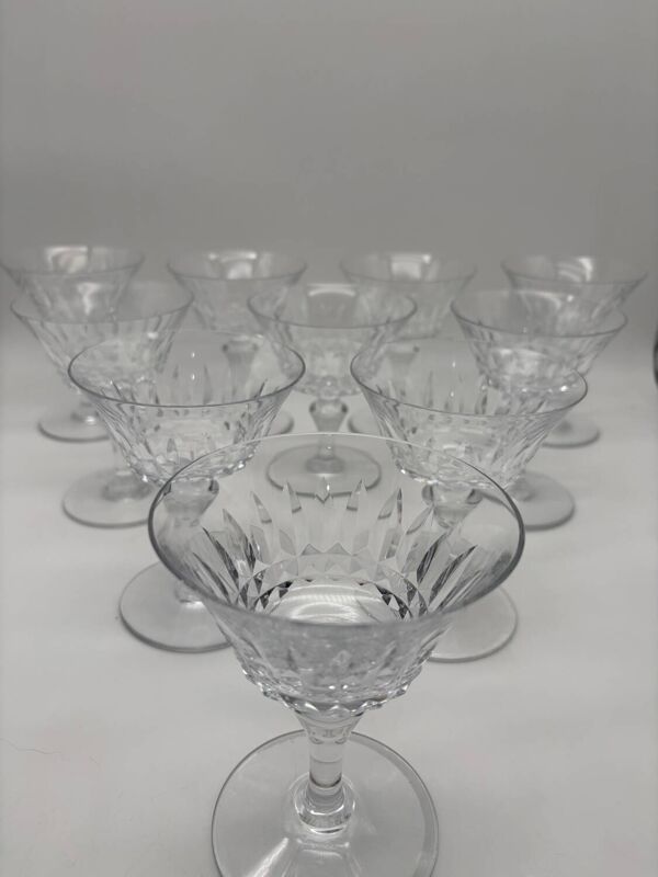 10 coupes à champagne en cristal, Baccarat, model Picadilly, France