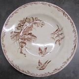 Set of 4 old soup plates "Terre de Fer" Model Silva