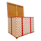 Coffre de rangement en scoubidou vintage 1960
