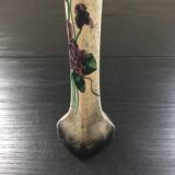 Soliflore ancien décor pensées violettes