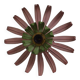 Applique fleur en métal