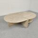 Paire de tables basse en travertin italie 1980s