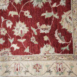 Handmade traditional red ziegler rug floral wool area rug- 124x187cm