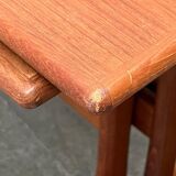 Nest of teak tables from the mid-century by Vildbjerg Møbelfabrik, 1960s, set of 3.