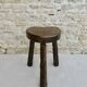 Tripod stool in solid wood, around 1960.