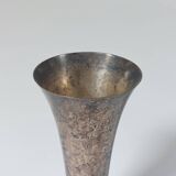 Patinated silver-plated metal vase Art Deco WMF Germany