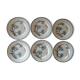 Lot 6 flat plates old iron earth K&G Lunéville Carnations